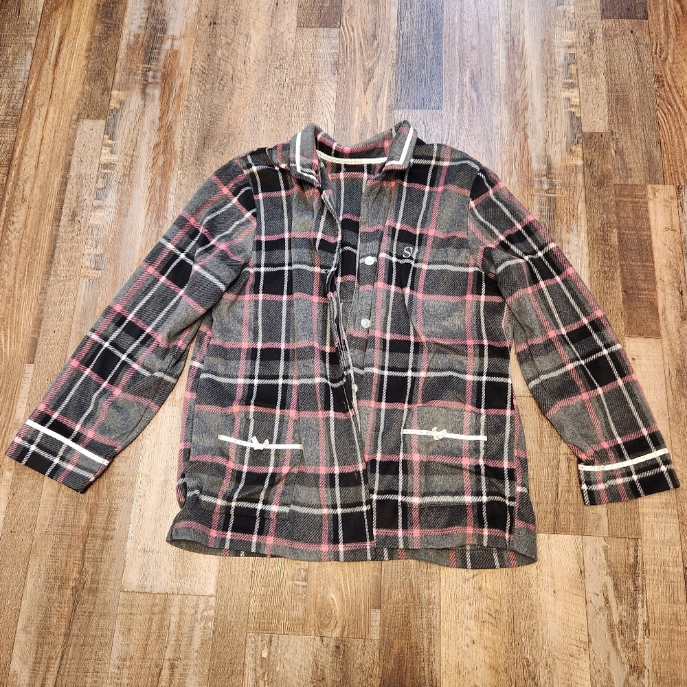 Fleece Plaid Button Down Shirt